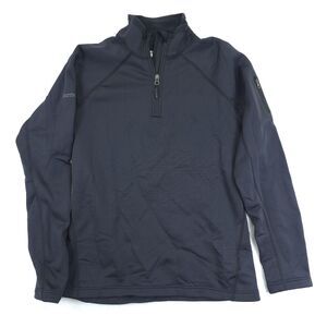 Marmot Quarter Zip Fleece Logo Sweater Womens Large Black Outdoor Pullover
